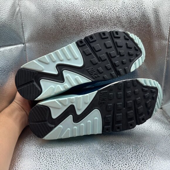 Size 11 Nike Air Max 90 Essentials Blue Womens Athletic Sneakers 616730-400 - Picture 11 of 12